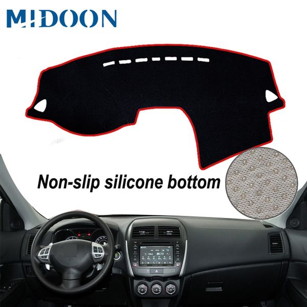 

midoon car dashboard avoid light pad instrument platform desk cover mats carpets for mitsubishi asx 2012 2013 2014 2015 2016 201