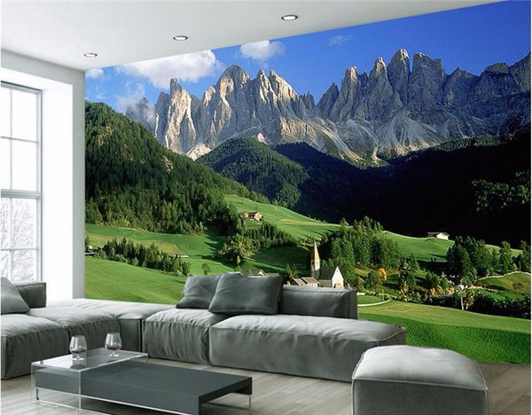 Télécharger gratuitement Images Acheter Personnalise Mural 3d Papier Peint Montagne Foret Prairies actualisé salutations