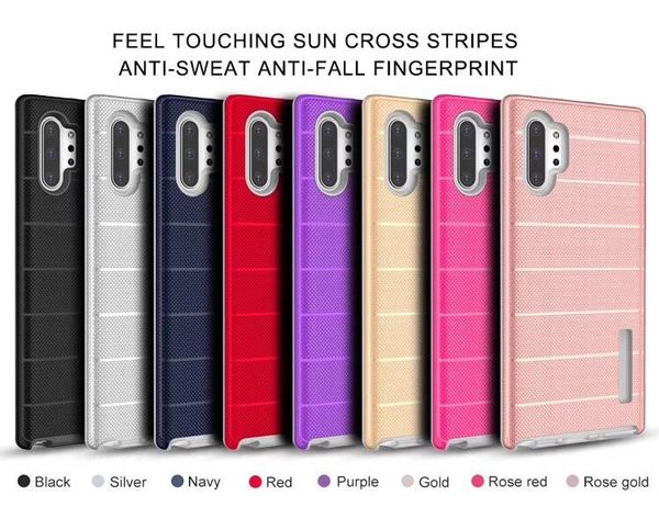 

2 in 1 dual layer rugged hybrid shockproof case for samsung galaxy note 10 plus cover anti-scratch shell