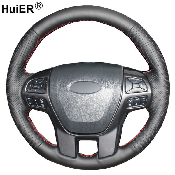 

hand sewing car steering wheel cover braid volant funda volante for ranger 2016 2017 2018 2019 everest 2016 2017 2018 2019