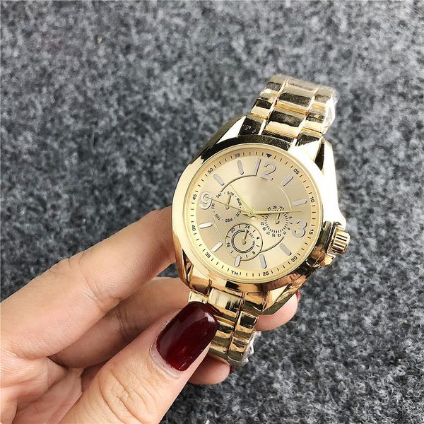 

t6403 selling casual fashion th quartz watch royal oak steel belt folding buckle ladies watch ing, Slivery;brown