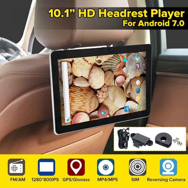 

10.1 inch car headrest monitor auto multimedia mp4 mp5 video player tft hd ips touch screen 1280*800 for android 7.0 gps/fm/am