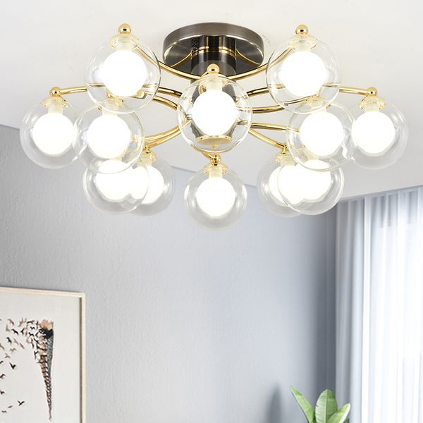 Modern Living Room Chandelier Ceiling Light Nordic Glass Ball