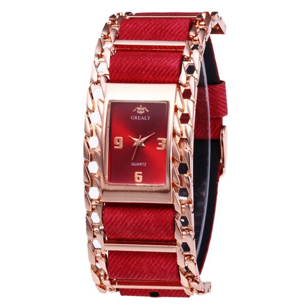 

women watch stylish personality bracelet watch temperament square dial ladies quartz wristwatch 2019 female clock reloj, Slivery;brown