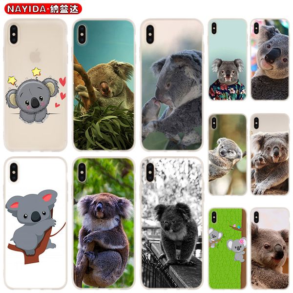 

soft phone case for iphone 11 pro x xr xs max 8 7 6 6s 6plus 5s s10 s11 note 10 plus huawei p30 xiaomi cover cute koala bear