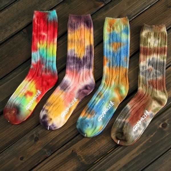 

lot high-quality men socks,selling gramicci man socks,fashion type tie-dye socks,retro national cotton socks calcetines, Black