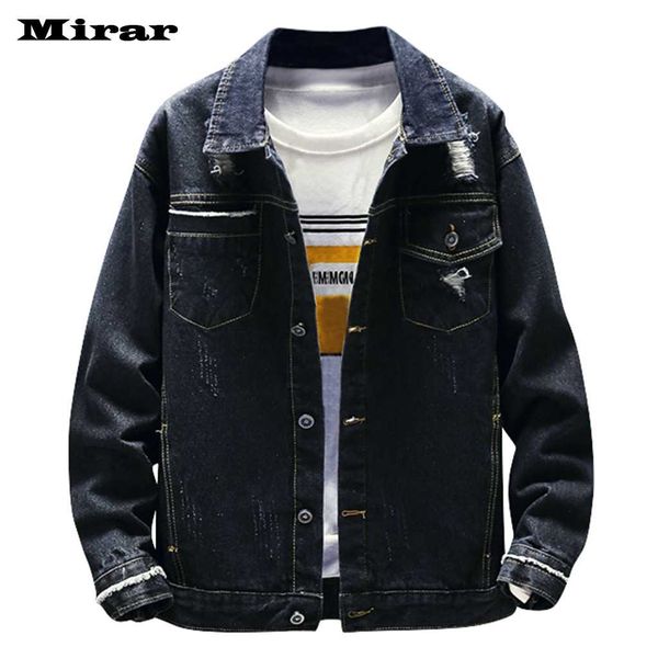 

mens casual jackets coats autumn winter casual long sleeve turn-down collar denim jackets mens coat bomber 2019, Black;brown