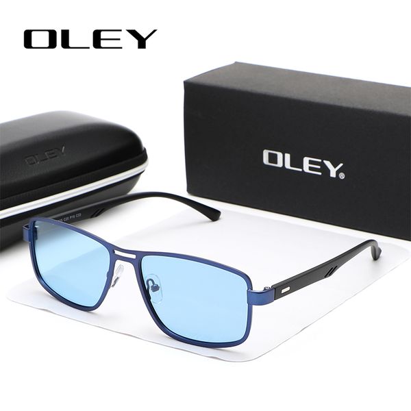 

oley brand 2020 fashion sunglasses men polarized square metal frame outdoor anti-glare uv400 driving fishing goggles y5924, White;black