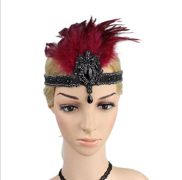 

feather headdress, hairband, bridal party hairdress, Silver