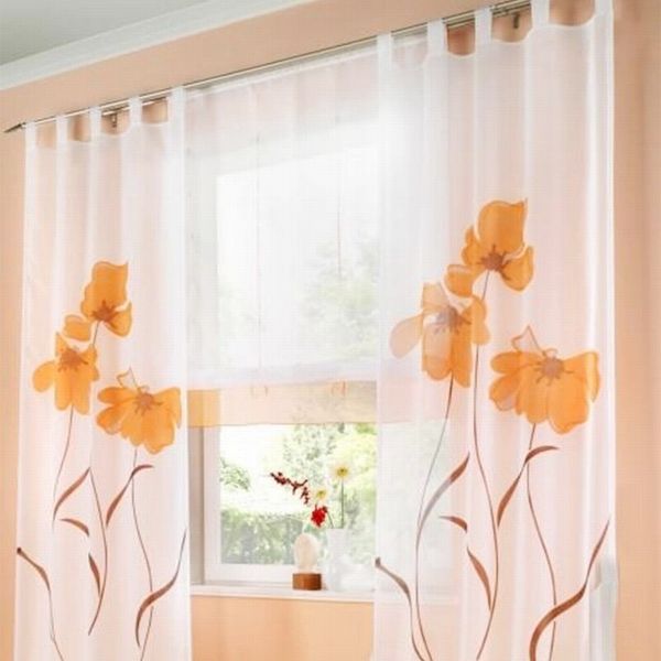

window curtains printed flower treatments provence living room bedroom kitchen balcony curtains tulle curtain decoration 27