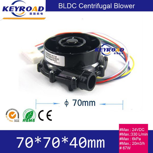 

high pressure and low noise 67w mini 24v dc electric brushless fan 46000rpm 6.5kpa electric air blower small centrifugal fan