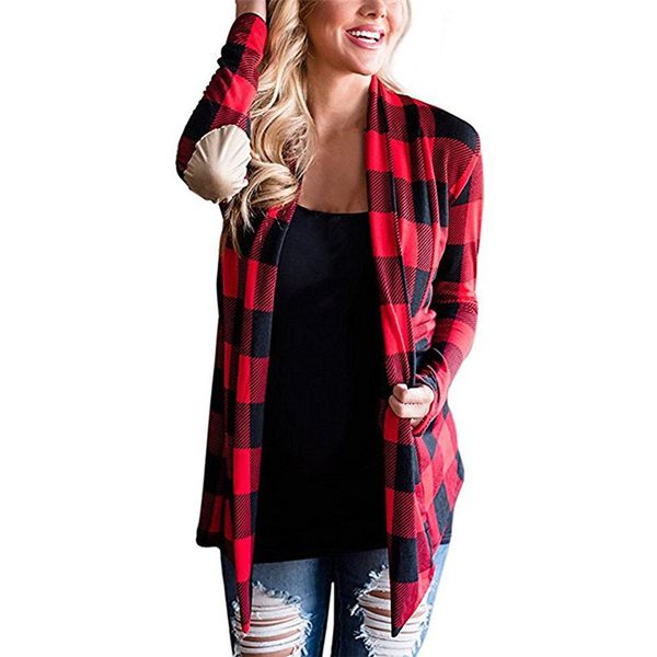 

Autumn/winter 2019 New Plaid Print Stitching Blouse Women Tops Blusa Camisa Femininas Warm Cotton Long Sleeve Plaid Jacket S-XXL