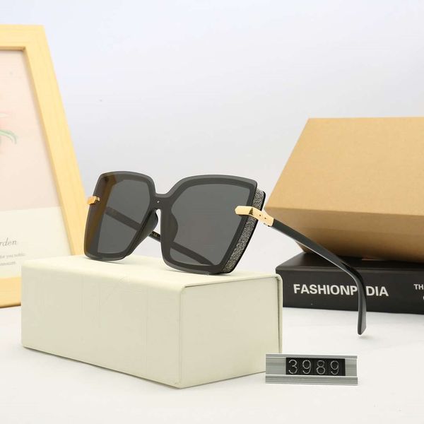 

new summer sunglasses brand sunglasses womens beach goggle glasses uv400 d10 3989 5 colors highly quality with box, White;black