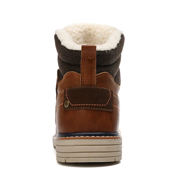 

2019 big size 39-45 winter mens boots men casual fahsion snow men ankle boots leather for shoes, Black