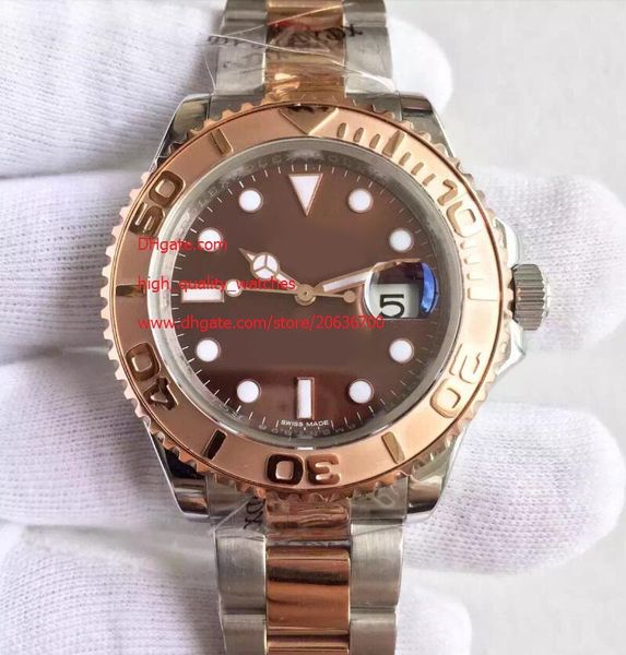 

factory supplier luxury sapphire 40mm 116621 brown dial automatic mechanical mens men's watch watches wristwatches, Slivery;brown