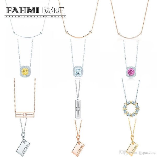 

fahmi 100% 925 sterling silver 1:1 original authentic classic wreath wallet gift exquisite wedding women necklace jewelry, Golden;silver