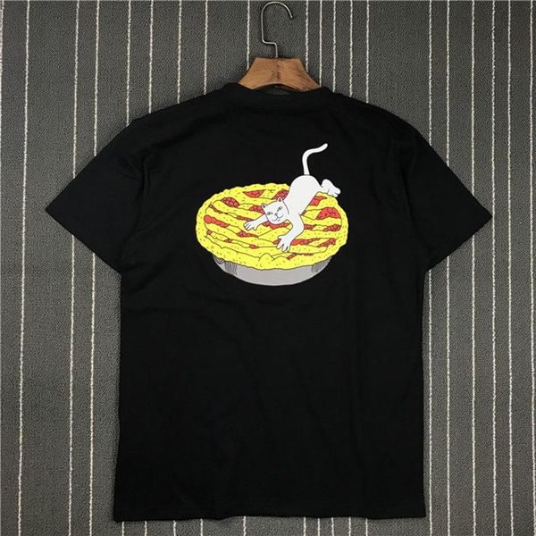 

19ss designer men t shirts hip hop cat in pocket logo mens designer t shirts fashion brand mens womens short sleeve tees hipping, White;black