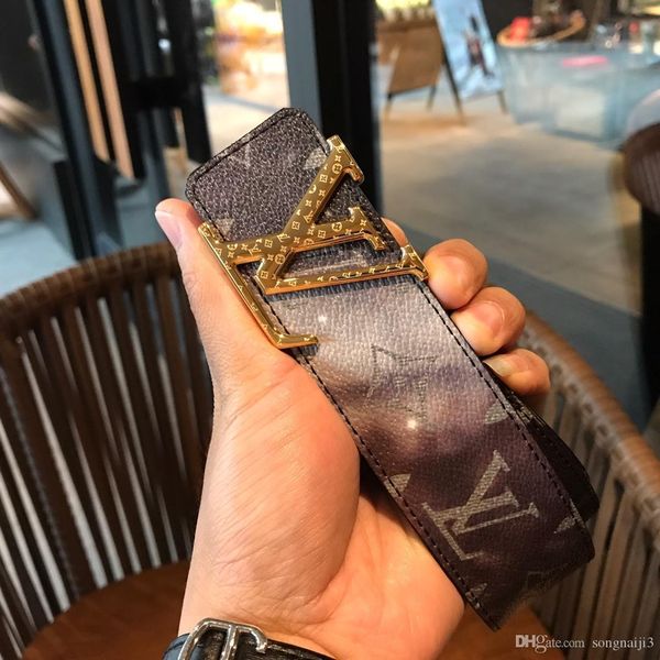 

2019 летний пояс дизайнерские ремни роскошные ремни для мужчин большая пряжка ремень высокое качество мода мужские кожаные ремни бренд мужчи, Black;brown