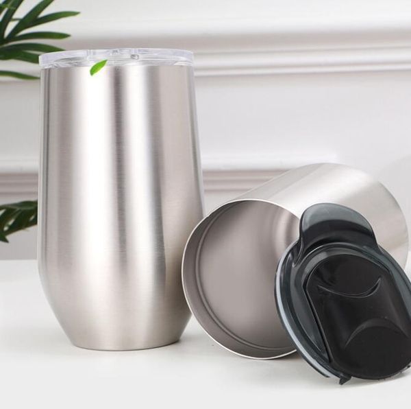 

16oz stainless steel egg cup double wall vacuum insulation mugs tumblers oudoor travel stemless wine glasses water bottle new gga2805