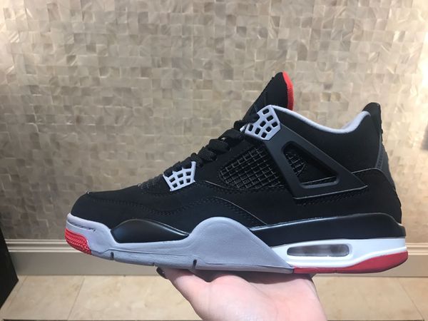

4 bred (2019) мужская женская обувь для скалолазания 4s bred дешево оптом для продажи us 5.5-13 идут с коробкой