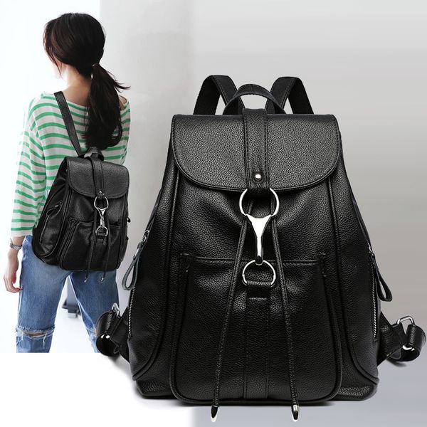 

2019 new style double-shoulder bag, women's travel bag, fashionable soft leather women's bag agent