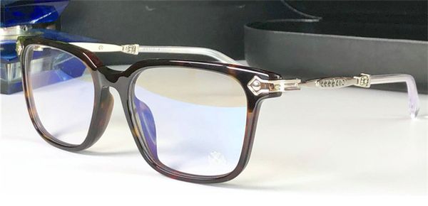 

wholesale-new popular retro men optical glasses oralover punk style designer square frame hd lens can make prescription glasses, Black