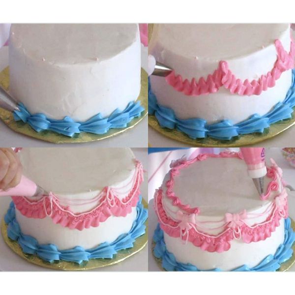 

23pcs / set cake sugar coating pipe household cake decoration template silk flower practice board drawings