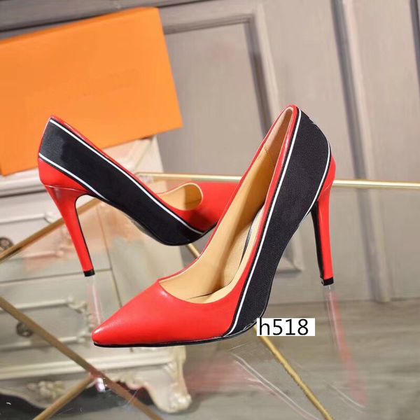 

2019 brand designer women high heels party fashion girls pointed shoes dance shoes wedding shoes double straps sandals size 40, Black