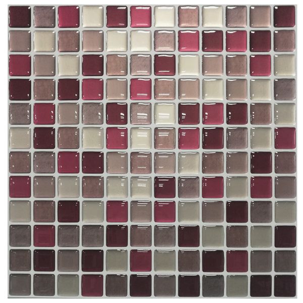 

pvc waterproof 3d mosaic tile wall sticker kitchen bathroom tiles decals decor