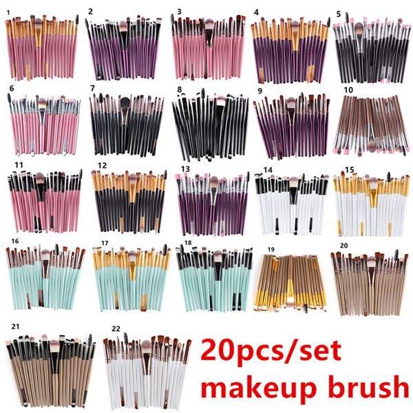 

20pcs/set cosmetic makeup brushes set powder foundation eyeshadow eyeliner lip brush tool brand make up brushes tools with opp bag