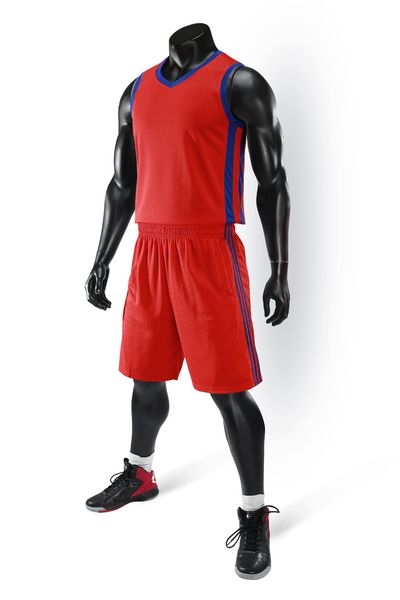 

2019 new blank basketball jerseys printed logo mens size s-xxl price fast shipping good quality a006 red blue rb003aa1n, Black;red