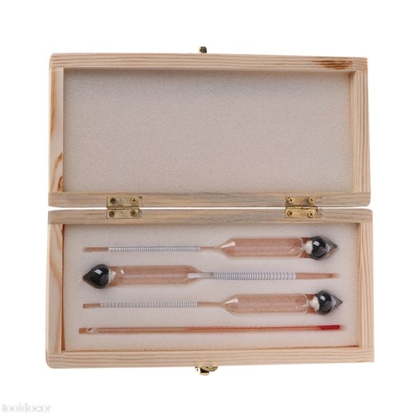 

3pcs hydrometer alcoholmeter set 0 to 100% alcohol meter tester+thermometer wine meter alcohol concentration