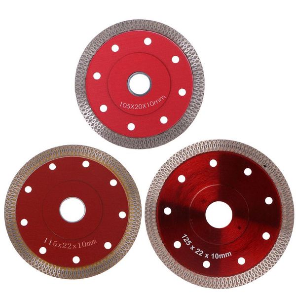 

red pressed sintered mesh turbo ceramic tile granite marble diamond saw blade cutting disc wheel bore tools 35ed