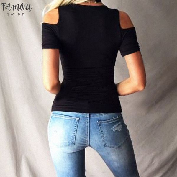 

plus size s 5xl women t shirts casual summer hollow out lace up criss cross v neck solid bandage short sleeve, White