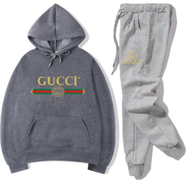 

designer tracksuit men luxury sweatsuit winter mens women tennis sport suits jacket brand hoodies + pants sets sporting suit hip hop sets, Gray