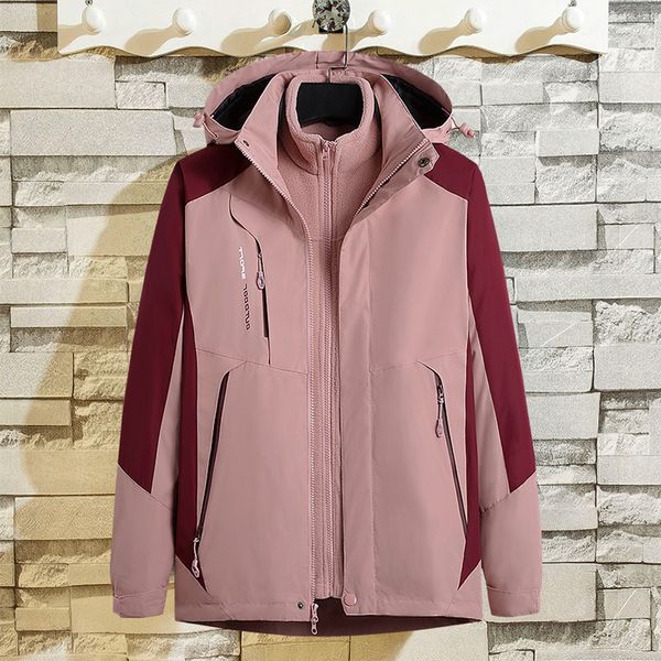 

jaycosin women's down jacket winter warm waterproof hoodie detachable breathable sport outdoor coat female outwear 906, Tan;black