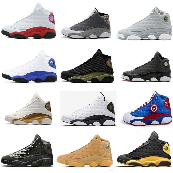 

new 13 13s bred flint grey toe wheat wolf grey all star ivory black cat men women basketball shoes white black grey xiii j13 retro sneakers