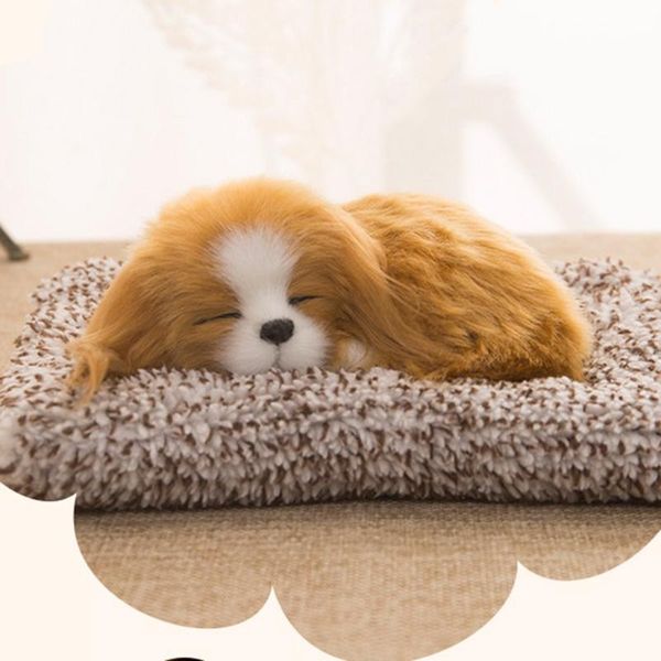 

5 type car ornaments plush simulation sleeping dog puppy dashboard decoration automobile interior home decor furnishing
