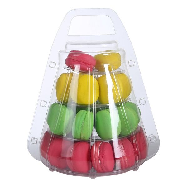 

4 tiers round macaron tower stand macaroons display rack holder baby shower party cake decorating tools wedding decor