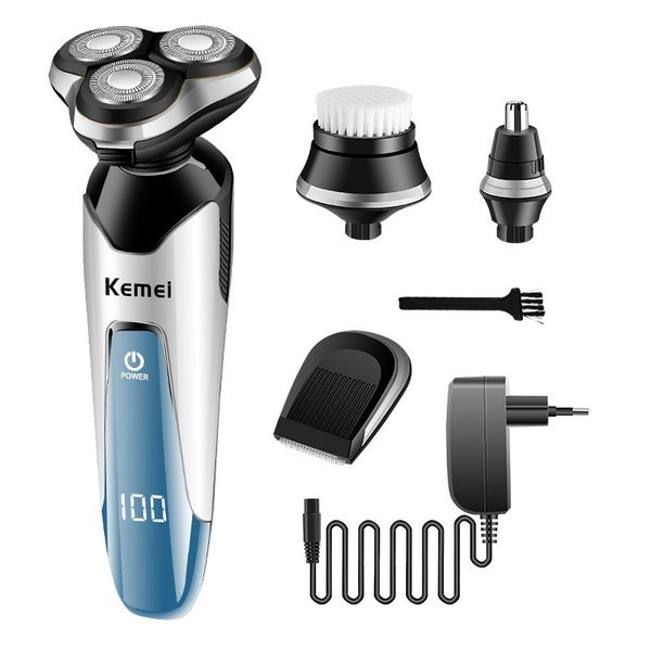 

4 in 1 electric shaver washable nose hair trimmer rechargeable shaving machine professional beard trimmer facial care tools 38d