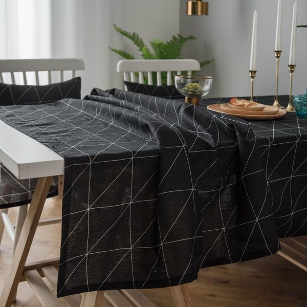 

canirica table cloth for kitchen table cover rectangle tablecloth home decorative black white cloth dining cover new
