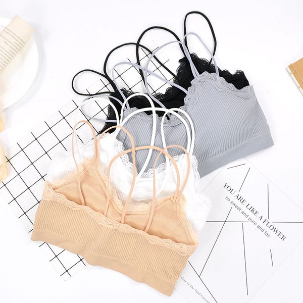 

veqking women lace cross-back sports bra removable pad fitness bra breathable elastic wireathletic sports top, White;black