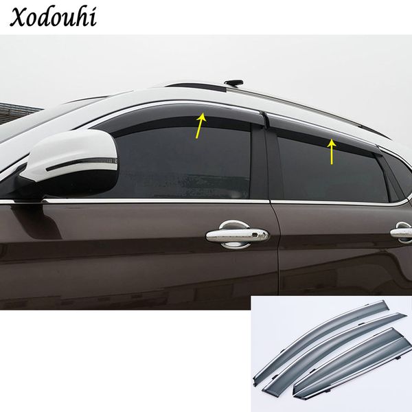 

car body styling stick lamp plastic window glass wind visor rain/sun guard vent 4pcs for mazda cx-5 cx5 2nd gen 2017 2018