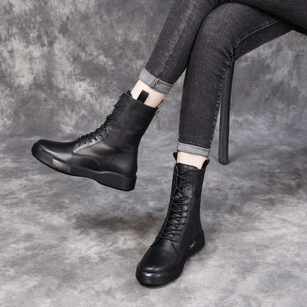 

matin boots woman female booties in woman shoes boots chaussure femme 2020, Black