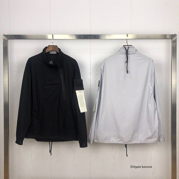 

stone island мужской дизайнер куртка новая мод толстовка металла инструментов мыть половина молнии женщин куртки бутик случайных тенденций п, Black;brown