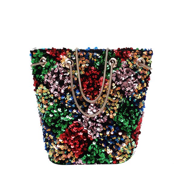 

кожа блестки сумка для женщин сумки качества блестящая sequined женский мешок плеча вскользь красочные дамский tote sac