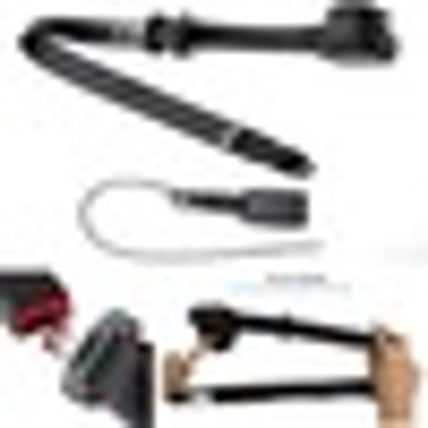 

black adjustable extension fastener kit safety belt universal retractable seat diagonal strap 3-point