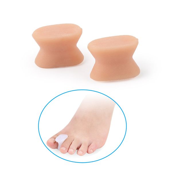 separador de dedos em gel de silicone para hálux valgo espaçador de dedos sobrepostos corretor para aliviar joanetes doloridos e dolorosos tala para joanetes protetor de joanetes