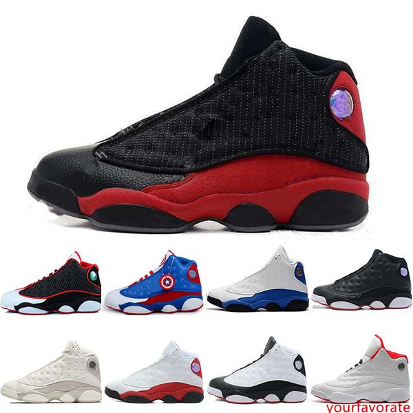 

big size mens basketball shoes bred flints black white blue designer trainers sneakers size 40-47