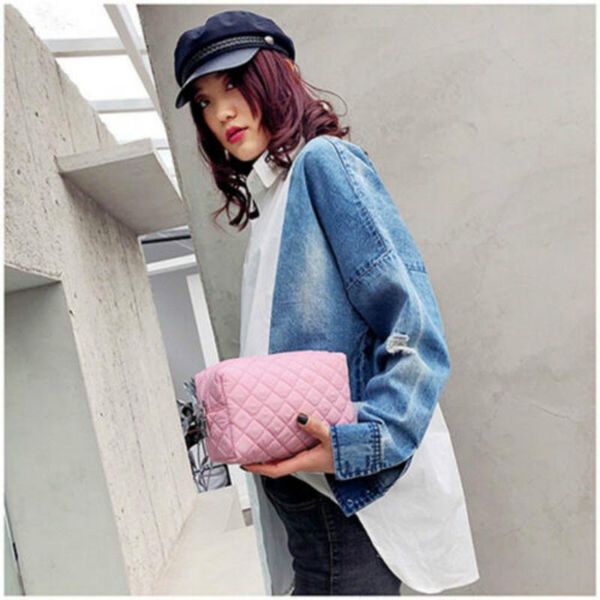 

travel cosmetic bag zipper makeup fashion nylon waterproof case handbag